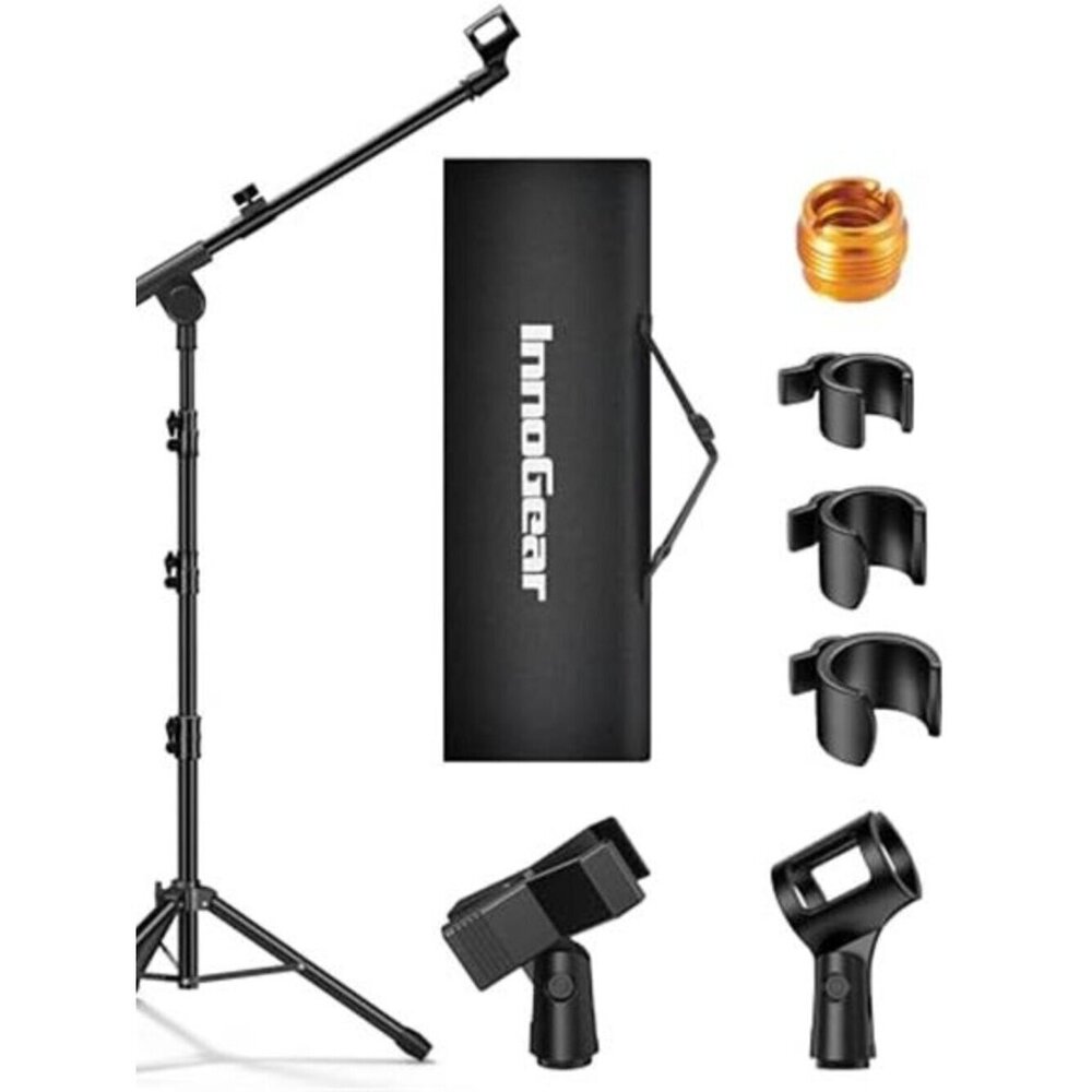 Heavy Duty Mic Stand Tripod Boom Arm Adjustable